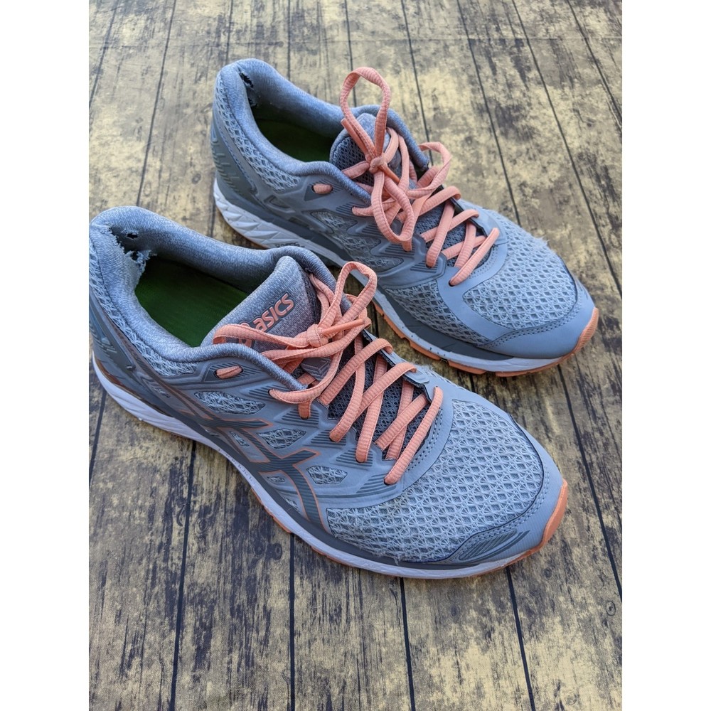 Asics Womens GT-3000 5 Gel T755N Mid Grey Stone Grey Cantaloupe Shoes Size 9